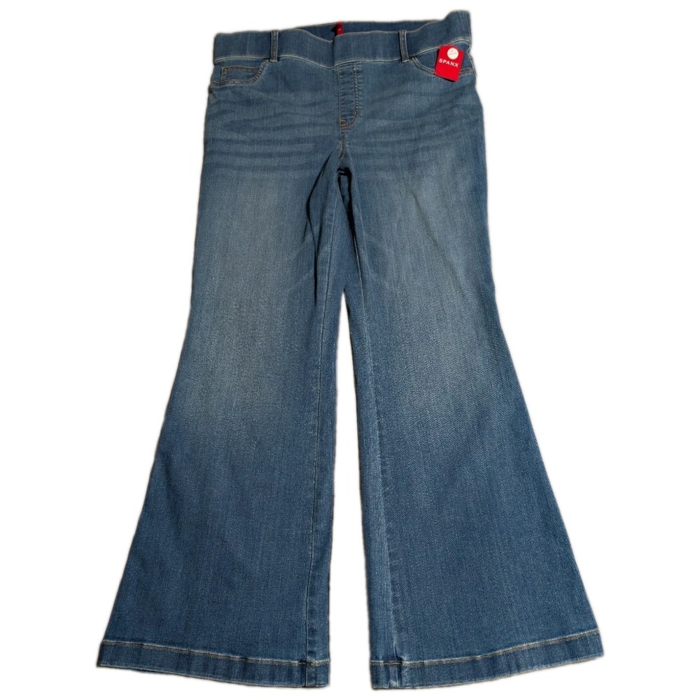 NWT Spanx Flare Jeans Womens 2X Tall Vintage Indigo Pull On Stretch Shaping